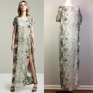 NWT Zara Snake Print Long Slit Dress S